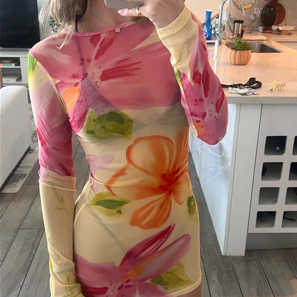 Floral Long Sleeve Dress
